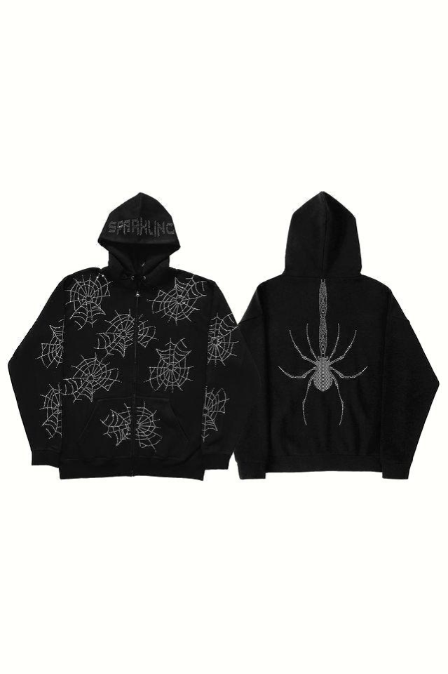 Spider Glow Zip Up Hoodie