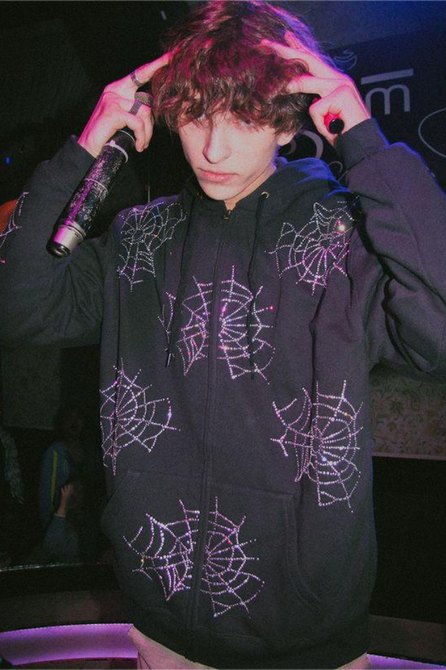 Spider Glow Zip Up Hoodie