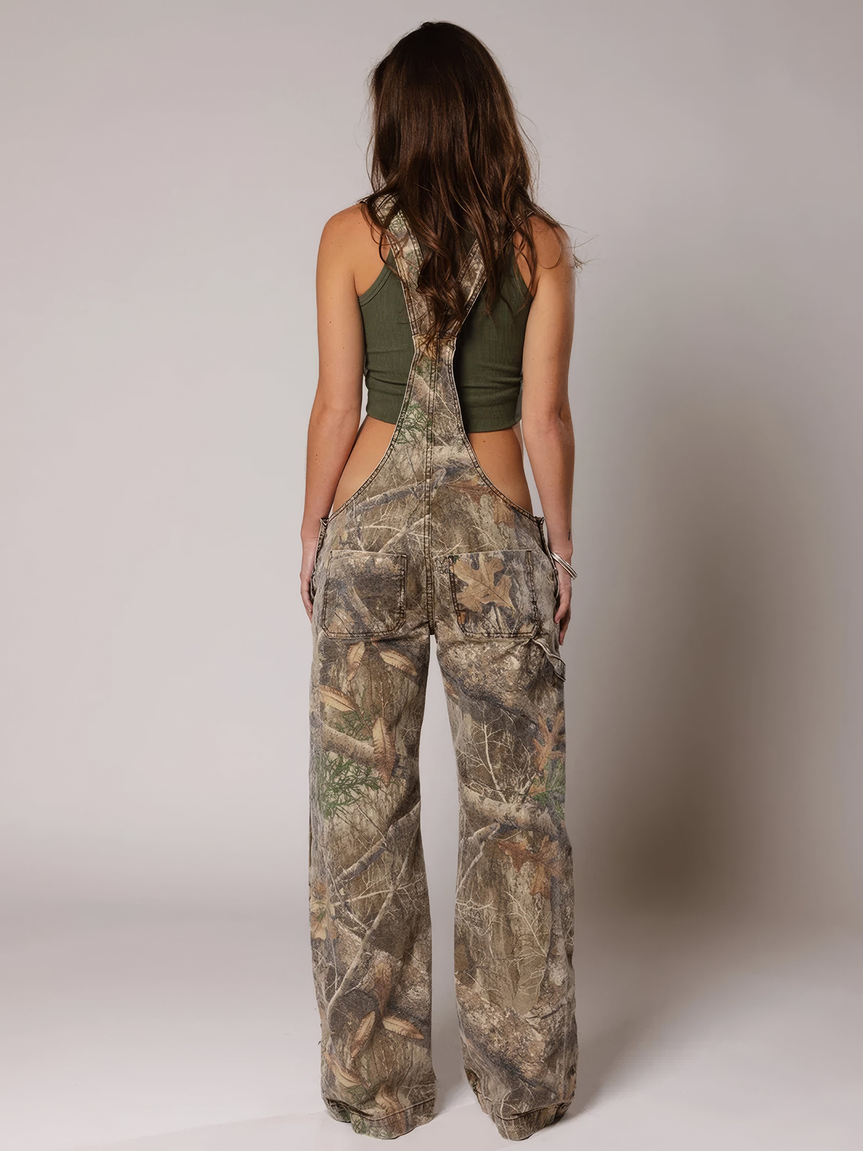 LIVA | PLUNGE DENIM OVERALL