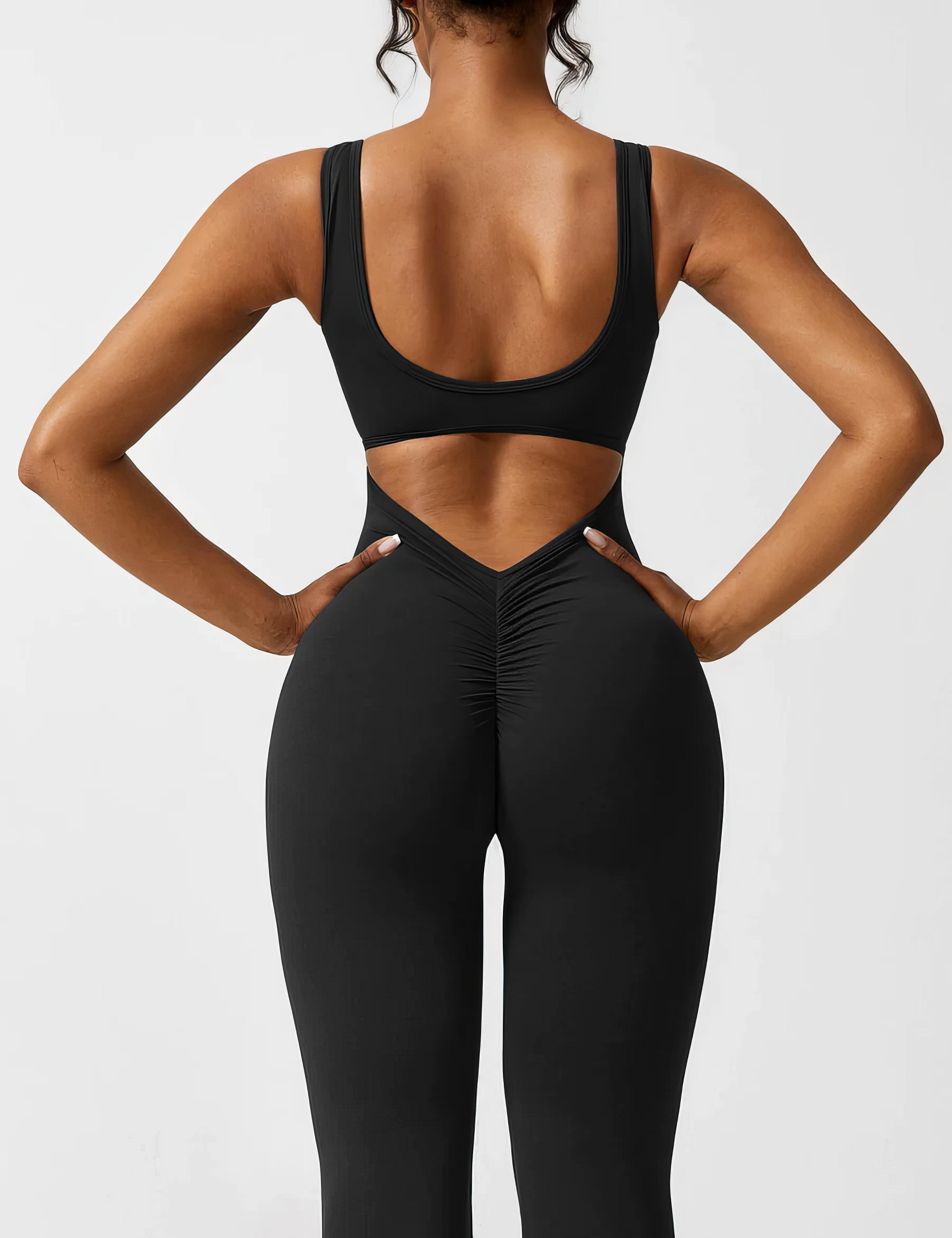 DEMI | V-BACK FLARED JUMPSUIT